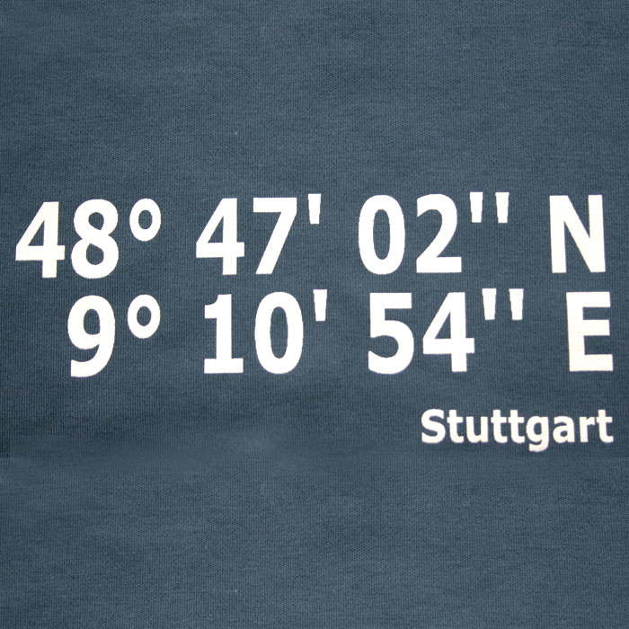 Stuttgart Shirt "Koordinaten Stuttgart" Herren