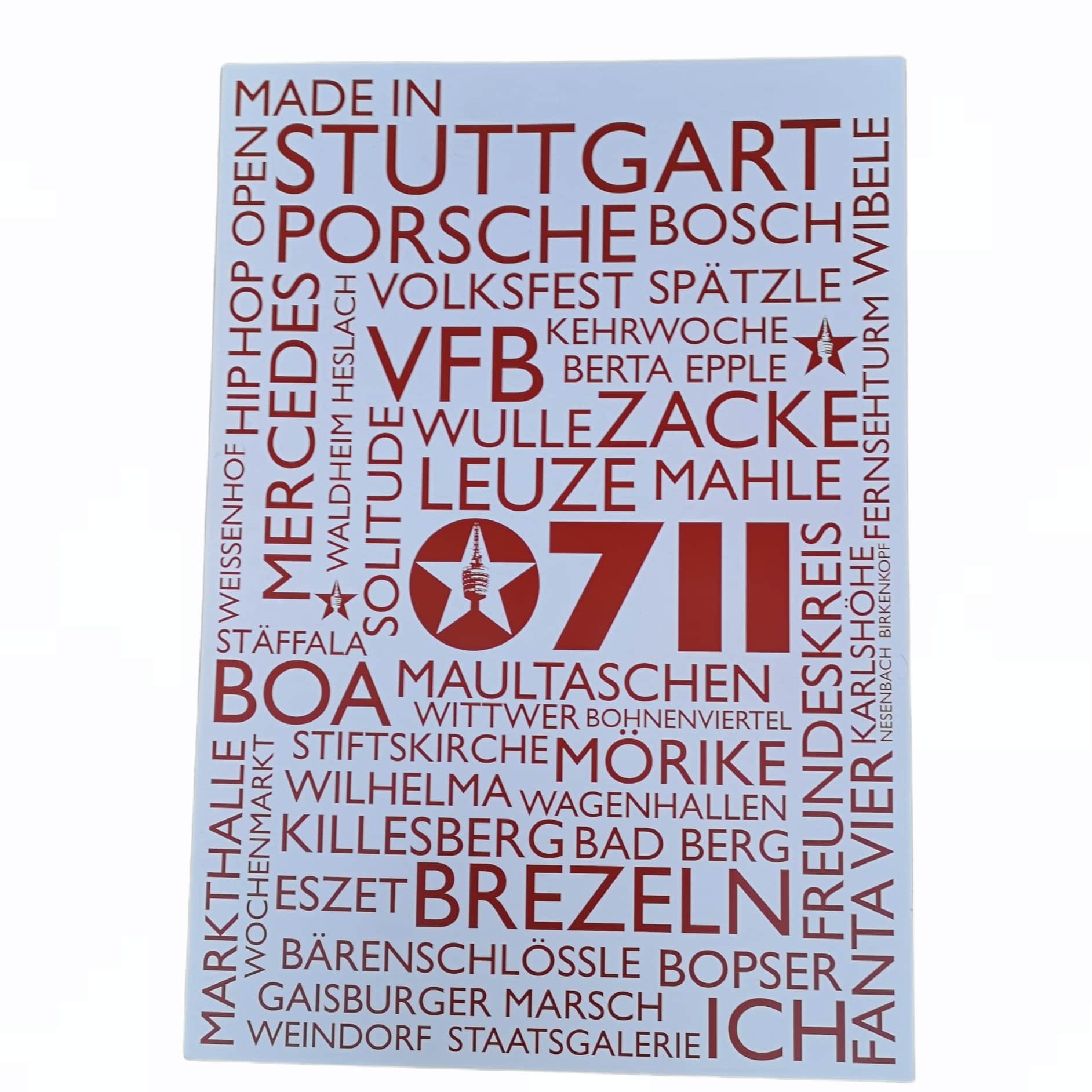 Stuttgart Poster Kreuz und Quer DIN A2